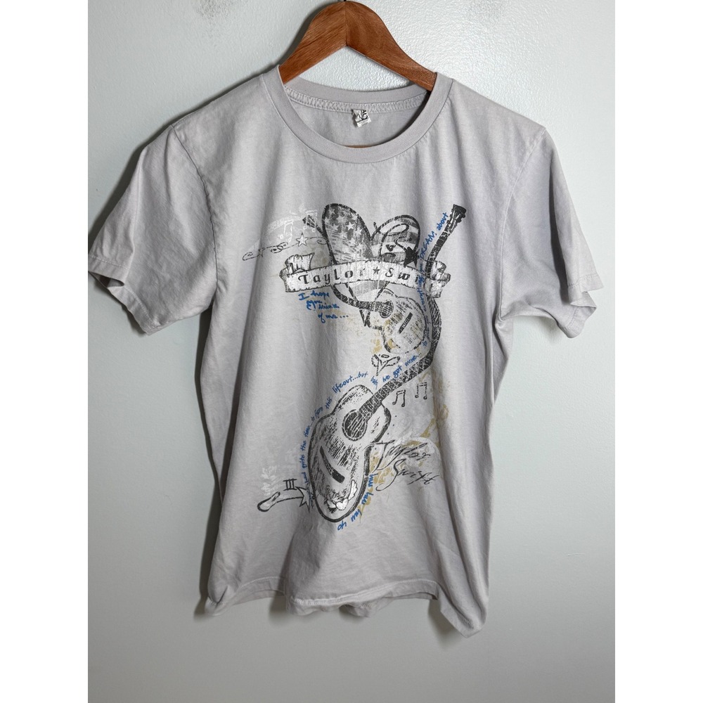 Taylor Swift 2009 Rodeo Houston Concert T-Shirt Vintage Fearless Era Gray Small